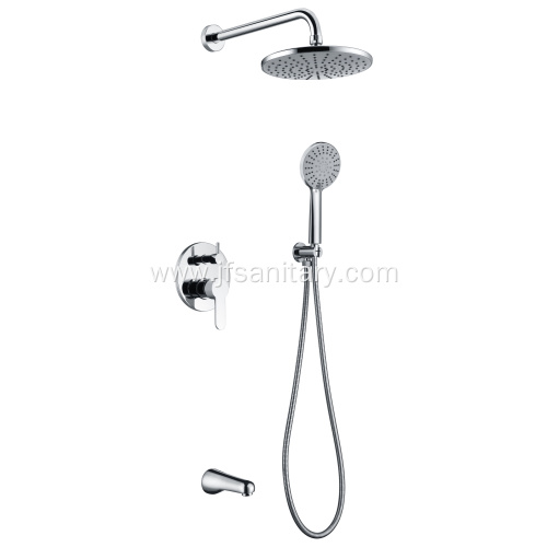 Chrome In Wall Shower Faucet Set